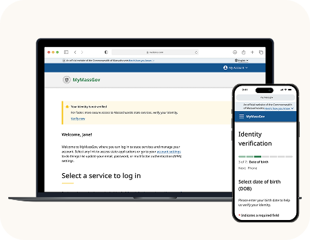 MyMassGov prototype interface
